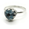 Sterling Silver Natural 2 Carat Blue Topaz Gemstone Solitaire Ring