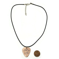 Where Words Fail Music Speaks Guitar Pick Necklace