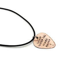 Where Words Fail Music Speaks Guitar Pick Necklace