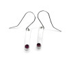 Sterling Silver Ruby Dangle Earrings