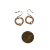 Hammered Copper and Sterling Silver Hoop Earrings