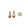 Copper Chain and Tube Earrings with Sterling Silver Ear Wires