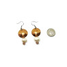 Freshwater Pearl and Copper Dangle Earrings