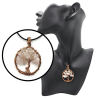 Rose Quartz Copper Tree of Life Necklace