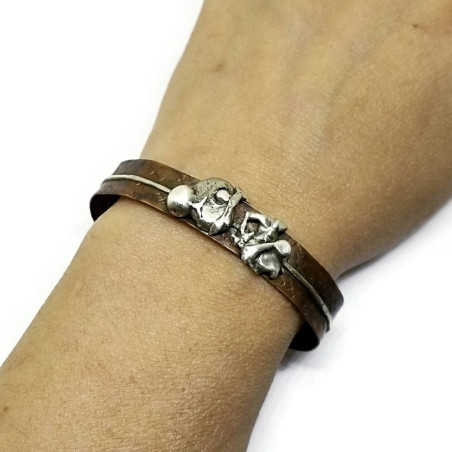 Sterling Silver and Copper Cuff Bracelet