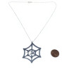 Copper Spiderweb Pendant with Sterling Silver Spider