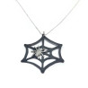 Copper Spiderweb Pendant with Sterling Silver Spider