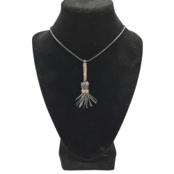 Sterling Silver and Copper Witches Broom Necklace