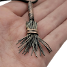 Sterling Silver and Copper Witches Broom Necklace