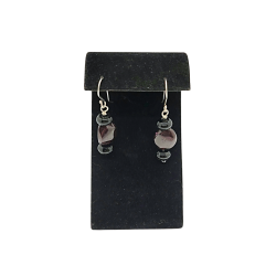 Garnet & Agate Sterling Silver Dangle Earrings