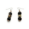 Black Agate, Howlite and Soapstone Earrings