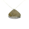 Mixed Metal Fossil Coral Pendant, Sterling Silver Necklace