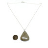 Mixed Metal Fossil Coral Pendant, Sterling Silver Necklace