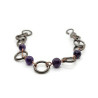 Amethyst Large Link Copper Bracelet