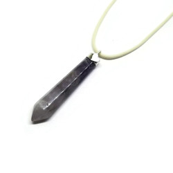 Sterling Silver Amethyst Gemstone Point Pendant