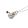 Sterling Silver Mr. Pig Pendant with Copper Accents