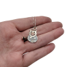 Sterling Silver Mr. Pig Pendant with Copper Accents