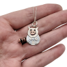 Sterling Silver Mr. Pig Pendant with Copper Accents