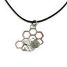 Ceren the Bee on a Honeycomb Pendant