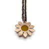 Sea Glass Copper Sunflower Necklace