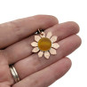 Sea Glass Copper Sunflower Necklace