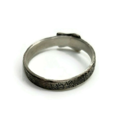 Sterling Silver Wide Band Guitar Ring