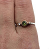 Peridot and Cubic Zirconia Three-Stone Ring