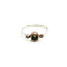 Peridot and Cubic Zirconia Three-Stone Ring