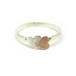 Sterling Silver and Copper Heart Ring