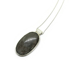 Silver Sheen Obsidian Sterling Silver Pendant