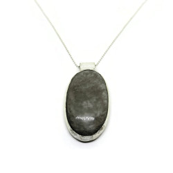 Silver Sheen Obsidian Sterling Silver Pendant