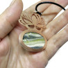 Copper Lotus Flower Picture Jasper Pendant