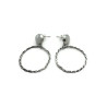 Sterling Silver Moonstone Twisted Hoops