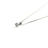 Sterling Silver Lab Created Pink Sapphire Solitaire Necklace