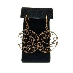 Copper Wire Scroll Earrings