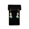 Sterling Silver Rose Quartz & Faceted Amazonite Earrings